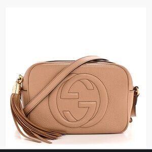 Gucci Beige Leather Crossbody Bag with Tassel